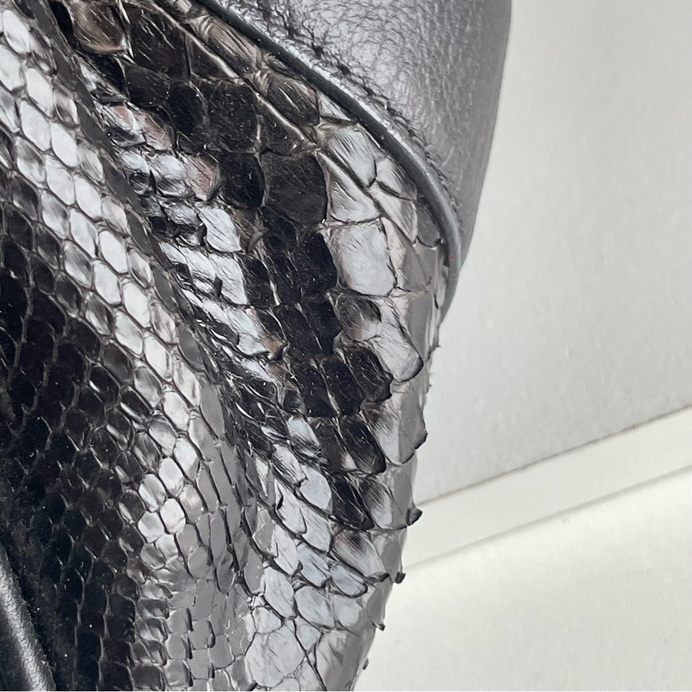 Marc Jacobs Snake Skin & Leather Karen Stam Kisslock Satchel Italy Y2K - Picture 15 of 16